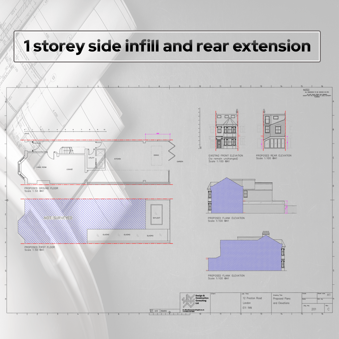 1 Storey side infill and rear extension